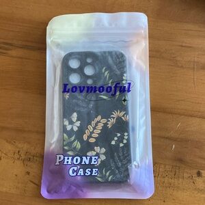 Black Floral Phone Case for iPhone 13 Pro